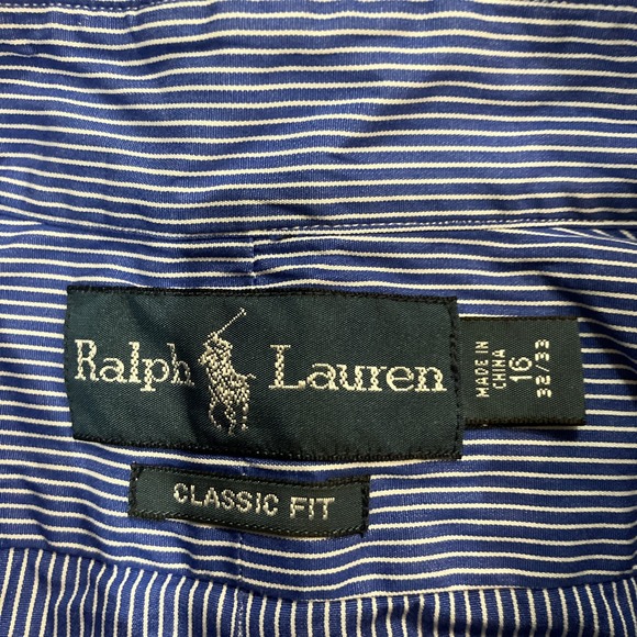Polo Ralph Lauren Button Down Long Sleeve Blue L Classic Fit - Picture 6 of 6